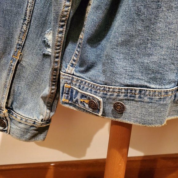 Distressed Jean Jacket Old Navy XXL - Picture 7 of 8